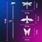 GIGALUMI Solar Garden Lights, 3 Pack Solar Garden Lights, Solar Christmas Decoration Color Changing LED, Outdoor Solar Lights Decorative for Pathway, Garden, Lawn, Patio, Driveway